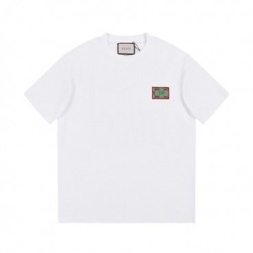 구찌 남/녀 화이트 크루넥 반팔티 - Gucci Unisex White Short sleeved T
