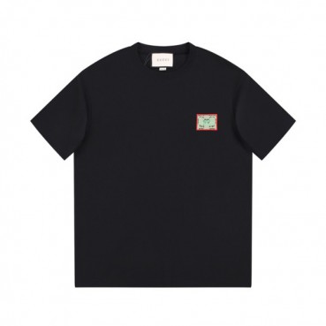 구찌 남/녀 블랙 크루넥 반팔티 - Gucci Unisex Black Short sleeved T