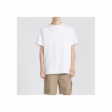 디올 남성 화이트 크루넥 반팔티 - Dior Mens White Short sleeved Tshirts 