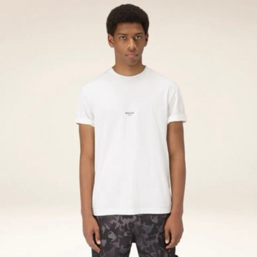 발리 남성 화이트 크루넥 반팔티 - Bally Mens White Tshirts 