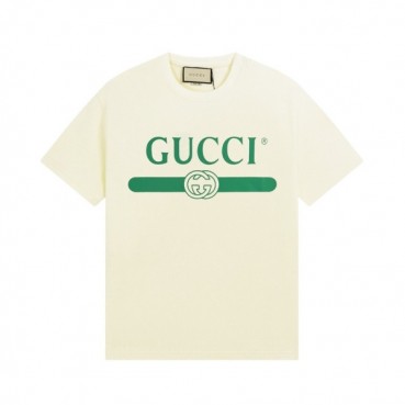 구찌 남/녀 화이트 크루넥 반팔티 - Gucci Unisex White Short sleeved T