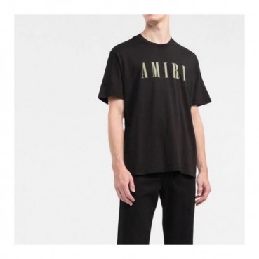 아미리 남성 블랙 크루넥 반팔티 - Amiri Mens Black Short sleeved Tshirts 