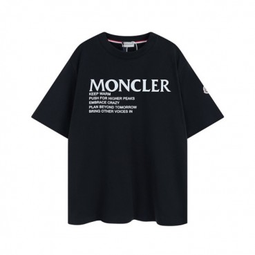 몽클레어 남성 블랙 크루넥 반팔티 - Moncler Mens Black Tshirts 