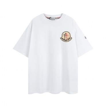몽클레어 남성 화이트 크루넥 반팔티 - Moncler Mens White Tshirts 