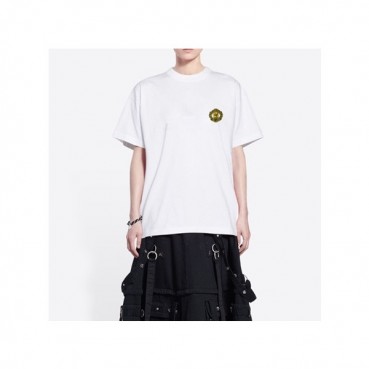 발렌시아가 남성 크루넥 화이트 반팔티 - Balenciaga Mens White Short sleeved T