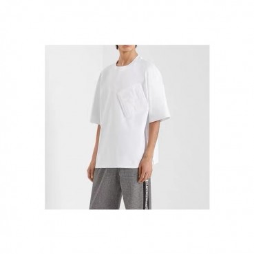 펜디 남성 화이트 크루넥 반팔티 - Fendi Mens White Short sleeved T