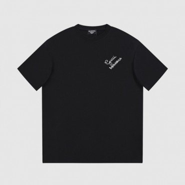 발렌시아가 남성 크루넥 블랙 반팔티 - Balenciaga Mens Black Short sleeved T