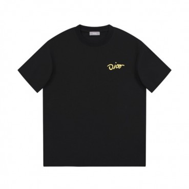 디올 남성 블랙 크루넥 반팔티 - Dior Mens Black Short sleeved Tshirts 