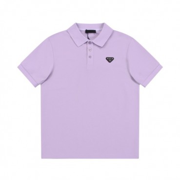 프라다 남성 퍼플 폴로 반팔티 - Prada Mens Purple Short sleeved Tshirts 