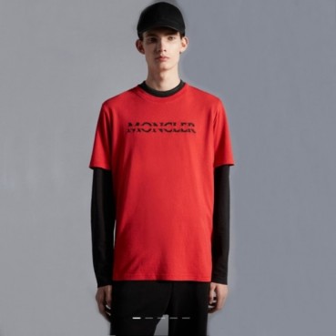 몽클레어 남성 레드 반팔티 - Moncler Mens Red Tshirts 