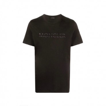 몽클레어 남성 블랙 크루넥 반팔티 - Moncler Mens Black Tshirts 