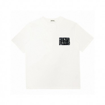겐조 남/녀 화이트 크루넥 반팔티 - Kenzo Unisex White Tshirts 