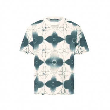 루이비통 남성 블루 크루넥 반팔티 - Louis vuitton Mens Blue Short sleeved T