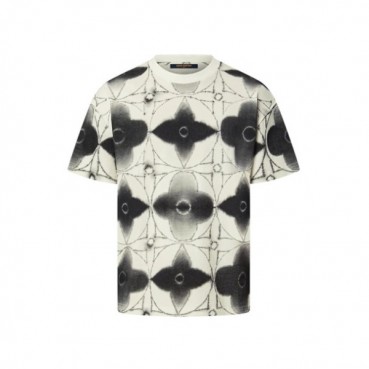 루이비통 남성 블랙 크루넥 반팔티 - Louis vuitton Mens Black Short sleeved T