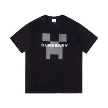 버버리 남성 블랙 크루넥 반팔티 - Burberry Mens Black Tshirts 