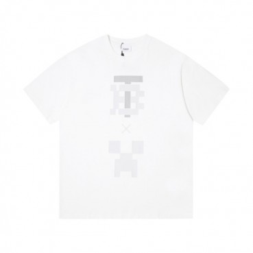 버버리 남성 화이트 크루넥 반팔티 - Burberry Mens White Tshirts 