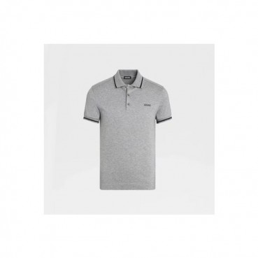 제냐 남성 그레이 폴로 반팔티 - Zegna Mens Gray Tshirts 