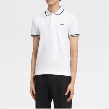 제냐 남성 화이트 폴로 반팔티 - Zegna Mens White Tshirts 