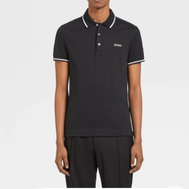 제냐 남성 블랙 폴로 반팔티 - Zegna Mens Black Tshirts 