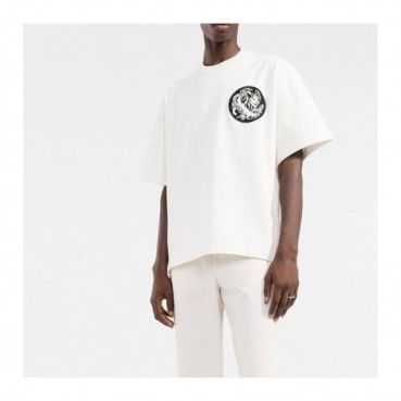 질샌더 남성 크루넥 화이트 반팔티 - Jilsander Mens White Tshirts 