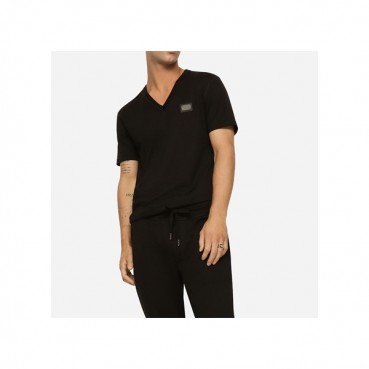 돌체앤가바나 남성 블랙 반팔티 - Dolce&Gabbana Mens Black Tshirts 