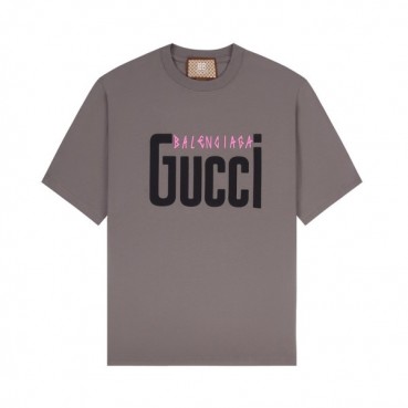 구찌 남/녀 그레이 크루넥 반팔티 - Gucci Unisex Gray Short sleeved T