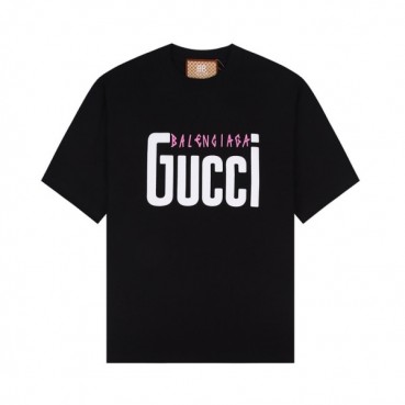 구찌 남/녀 블랙 크루넥 반팔티 - Gucci Unisex Black Short sleeved T