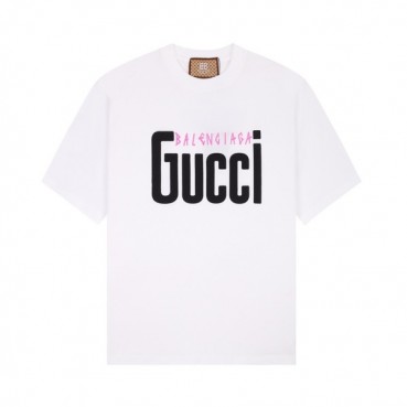구찌 남/녀 화이트 크루넥 반팔티 - Gucci Unisex White Short sleeved T