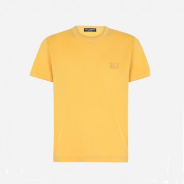 돌체앤가바나 남성 옐로우 반팔티 - Dolce&Gabbana Mens Yellow Tshirts 