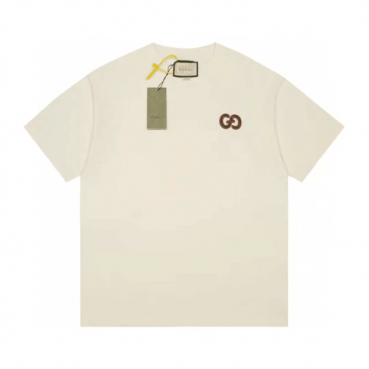 구찌 남/녀 화이트 크루넥 반팔티 - Gucci Unisex White Short sleeved T