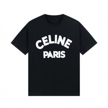 셀린느 남성 크루넥 블랙 반팔티 - Celine Mens Black Short sleeved T