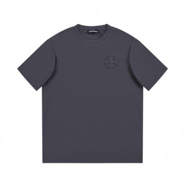 크롬하츠 남성 그레이 크루넥 반팔티 - Chrom Hearts Mens Gray Short sleeved T