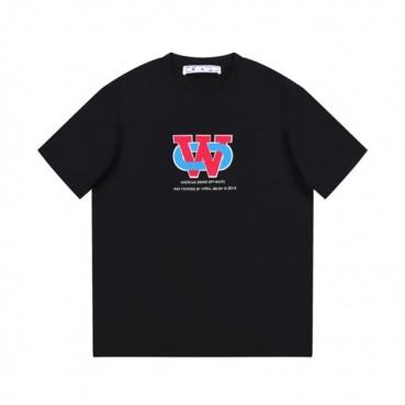 오프화이트 남/녀 모던 블랙 반팔티 - Off white Unisex Black Tshirts 
