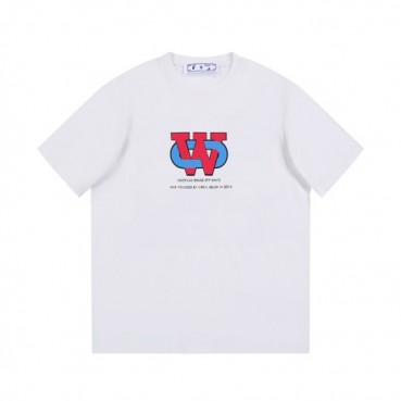 오프화이트 남/녀 모던 화이트 반팔티 - Off white Unisex White Tshirts 