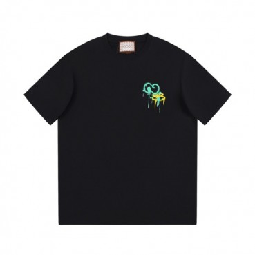 구찌 남/녀 블랙 크루넥 반팔티 - Gucci Unisex Black Short sleeved T