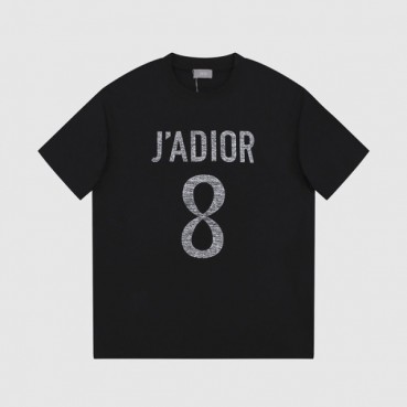 디올 남성 블랙 크루넥 반팔티 - Dior Mens Black Tshirts 