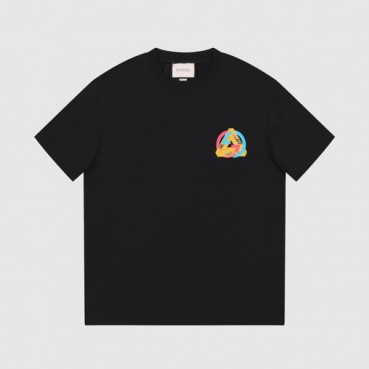 구찌 남/녀 블랙 크루넥 반팔티 - Gucci Unisex Black Short sleeved T