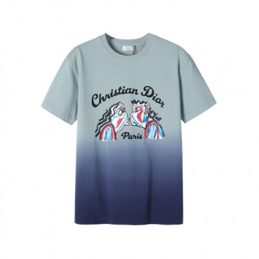디올 남성 블루 크루넥 반팔티 - Dior Mens Blue Tshirts 