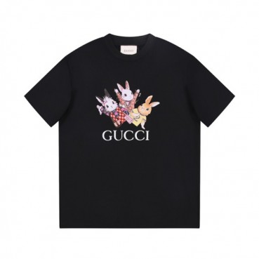 구찌 남/녀 블랙 크루넥 반팔티 - Gucci Unisex Black Short sleeved T