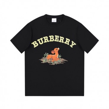 버버리 남성 블랙 크루넥 반팔티 - Burberry Mens Black Tshirts 