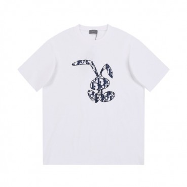 디올 남성 화이트 크루넥 반팔티 - Dior Mens White Tshirts 