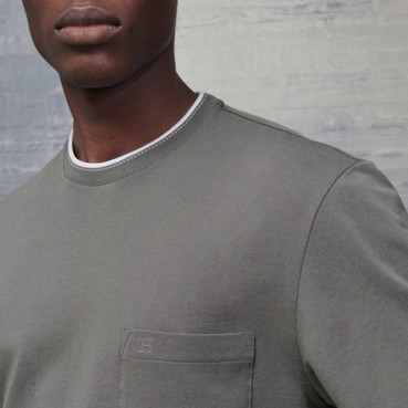 에르메스 남성 그레이 크루넥 반팔티 - Hermes Mens Gray Short sleeved T