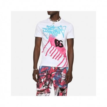 돌체앤가바나 남/녀 화이트 반팔티 - Dolce&Gabbana Unisex White Tshirts 