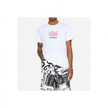 돌체앤가바나 남/녀 화이트 반팔티 - Dolce&Gabbana Unisex White Tshirts 