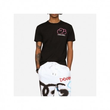 돌체앤가바나 남/녀 블랙 반팔티 - Dolce&Gabbana Unisex Black Tshirts 