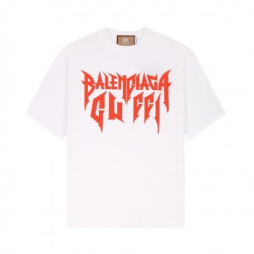 구찌 남/녀 화이트 크루넥 반팔티 - Gucci Unisex White Short sleeved T