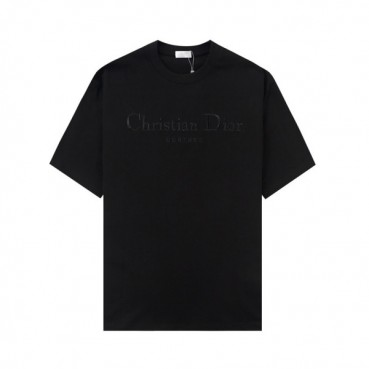 디올 남성 블랙 크루넥 반필티 - Dior Mens Black Tshirts 