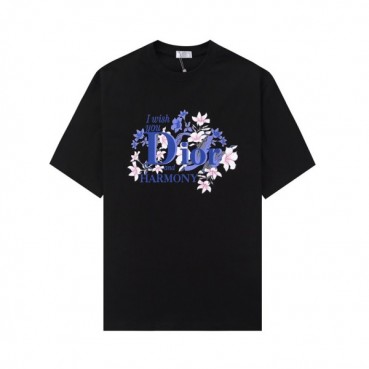 디올 남성 블랙 크루넥 반팔티 - Dior Mens Black Tshirts 