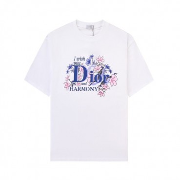 디올 남성 화이트 크루넥 반팔티 - Dior Mens White Tshirts 