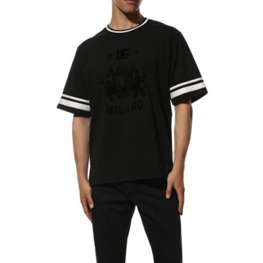 돌체앤가바나 남성 블랙 반팔티 - Dolce&Gabbana Mens Black Tshirts 